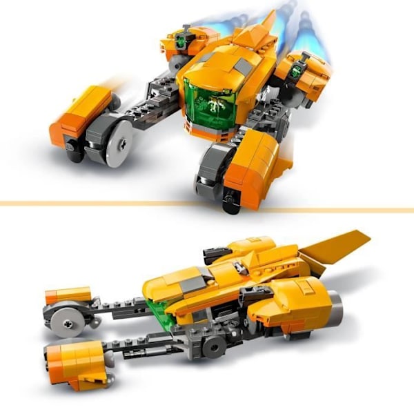 LEGO® Marvel 76254 Babyraketens rymdskepp, byggbar leksak Guardians of the Galaxy Vit
