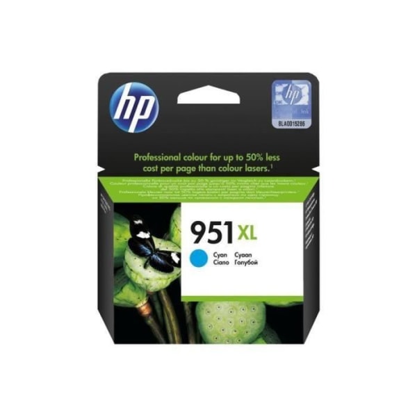 HP 951XL cyan originalbläckpatron med hög kapacitet (CN046AE) för HP OfficeJet Pro 251dw/276dw/8100/8600