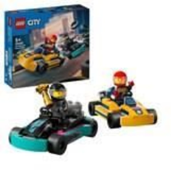 LEGO® 60400 City Karts och racerförare, leksak med 2 karting, med 2 bilförare minifigurer