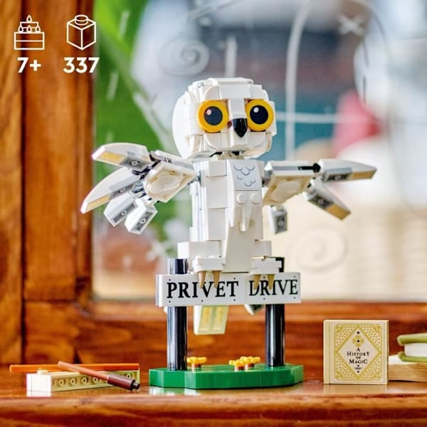 LEGO Harry Potter 76425 Hedwig på 4 Liguster Drive, Byggleksak för barn Vit