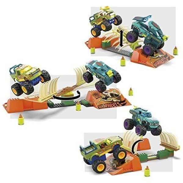 MEGA Hot Wheels Monster Trucks Bone Springboard Clash and Crash