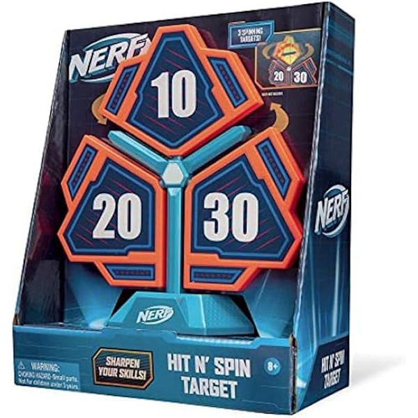 Hasbro Nerf Hit Spin Target -ammuntapeli - Pyörivä maalitaulu valoilla - Monivärinen - 8-vuotiaat ja sitä vanhemmat Flerfärgad