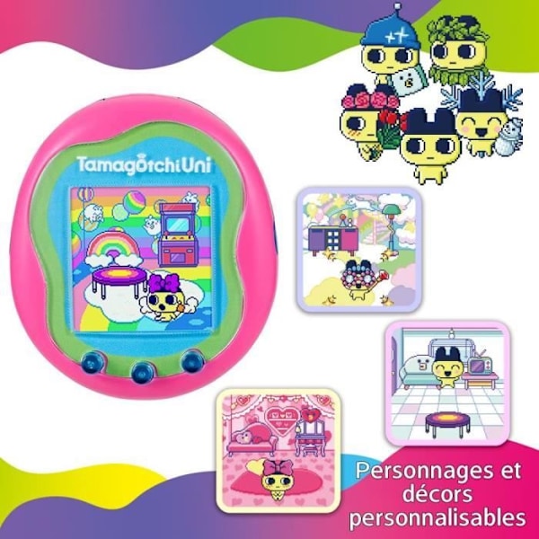 Tamagotchi Uni - Bandai - Rose malli - Yhdistetty virtuaalinen lemmikki rannekellolla Flerfärgad