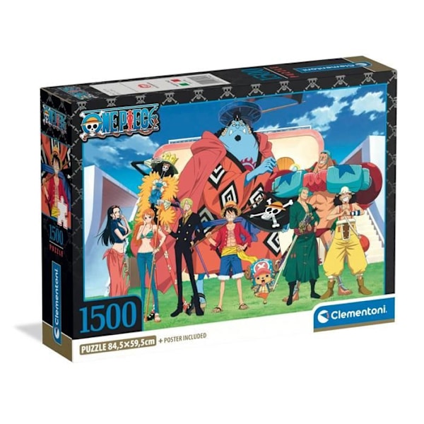 1500 palanappinen palapeli - CLEMENTONI - One Piece - Animekuva - Juliste mukana - Aikuisille