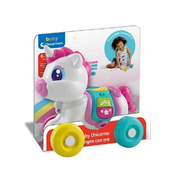 Interaktivt legetøj - CLEMENTONI - BABY UNICORN ALDRIG UDEN MIG - Rosa - 3 år - Unisex