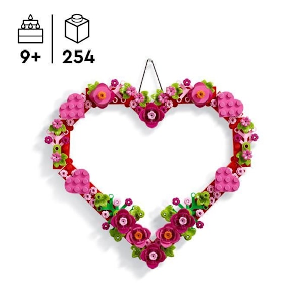 LEGO® 40638 Hjerteformet dekoration - Legetøj til børn fra 9 år og opefter Färgad