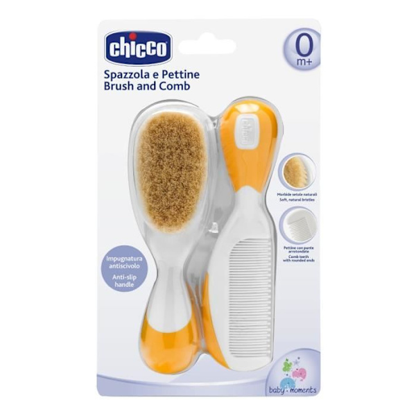Chicco Brush and Comb Orange 2 kpl