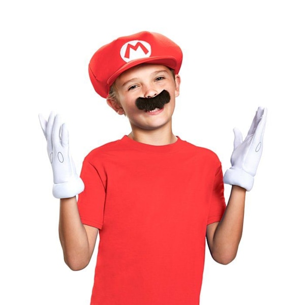 Set Accessoire Mario Barn Röd, mörkbrun och vit
