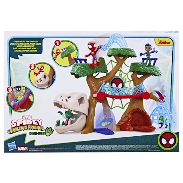 Spidey Coffret Dino-Webs base skov, Superhelte figuriner og tilbehør, fra 3 år, Spidey og Hans Venner Flerfärgad