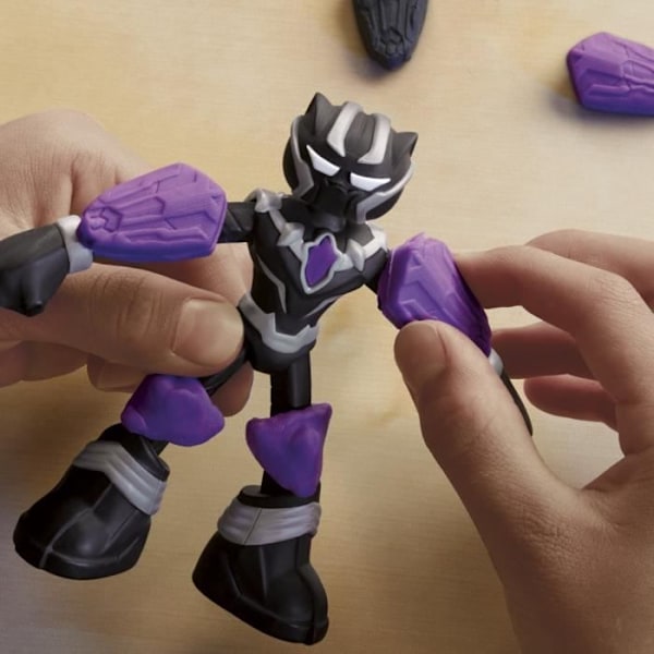 Play-Doh Black Panther, skarpe kløer med fleksibel figur og modelerør, fra 4 år, Marvel Flerfärgad
