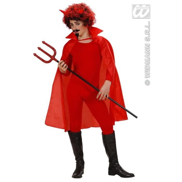 Red Devil Cape (100cm) - Lapsi - WIDMANN - Polyesteri - Alkaen 3 vuotta - Punainen - Iso kaulus - Scratch Röd
