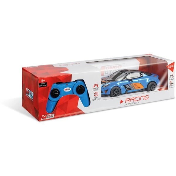 Etäohjattava auto - MONDO MOTORS - Alpine A110 GT4 - Mittakaava 1:24 - Sininen