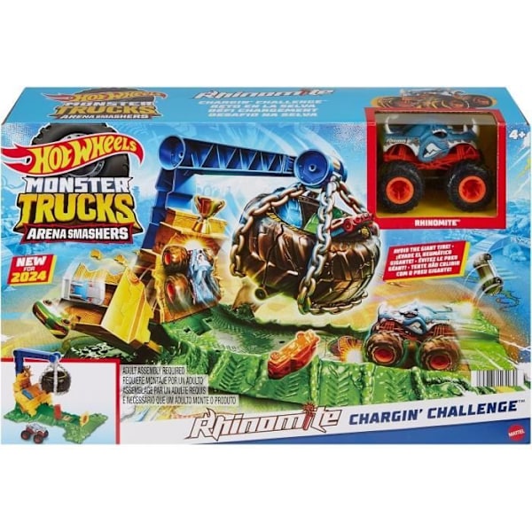 Hot Wheels-Monster Trucks Arena Smashers Challenge Loading Rhinomite HTP18 Flerfärgad