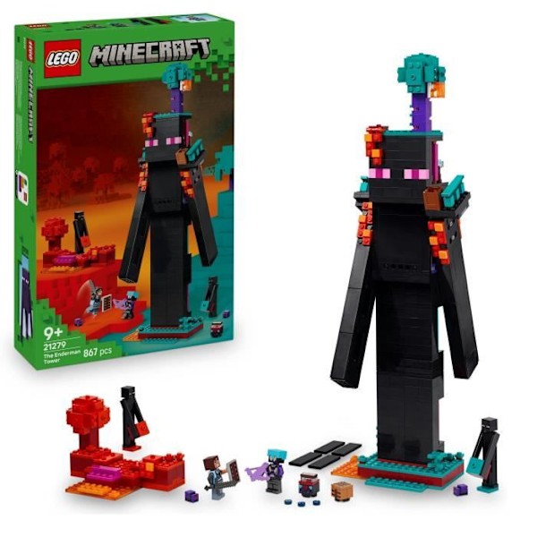LEGO Minecraft 21279 Enderman-torni - Rakennusleikki pojille alkaen 9-vuotiaille Flerfärgad