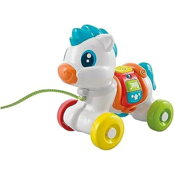 Dragbart spel - CLEMENTONI - Babyponny Always with Me Interactive Trainer - Motoriska färdigheter och språk - Vit italienska