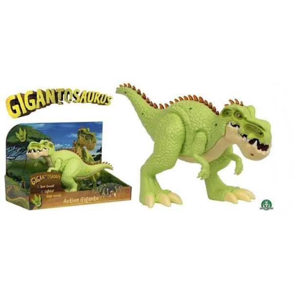 Gigantosaurus, Dinosaurie, Gigantisk rörlig figur i 30 cm, Med ljud- och ljuseffekter, För barn från 3 år, GGN03