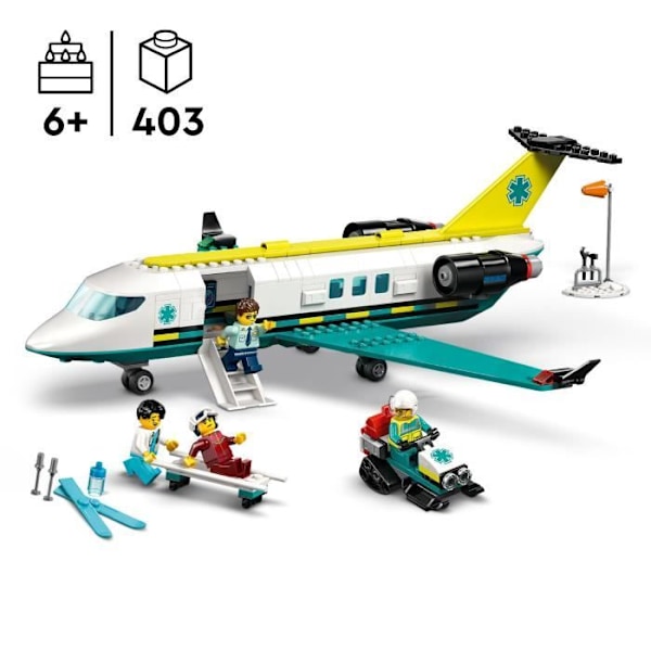 LEGO City 60465 Luftambulans - Byggset för pojkar från 6 år Flerfärgad