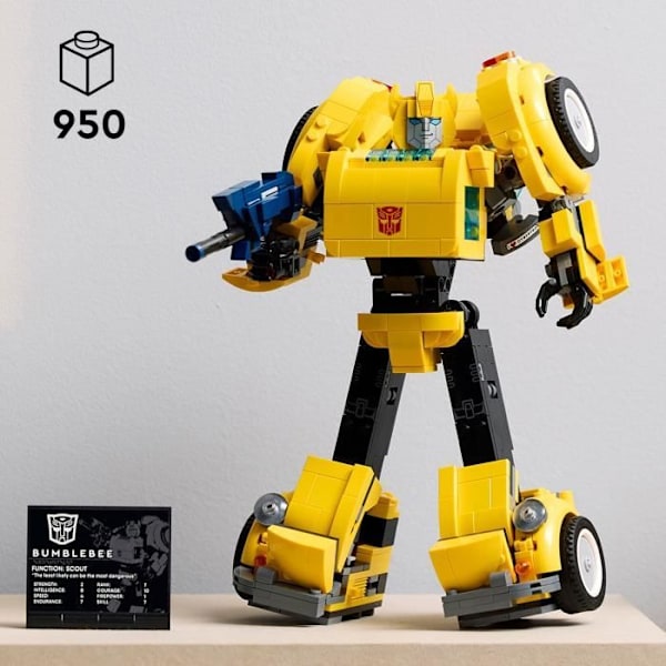LEGO® Icons 10338 Transformers Bumblebee - Vuxen robotfigur - Fordon gul