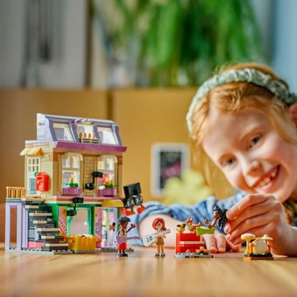 LEGO Friends 42653 Musiikkikauppa ja Huoneisto - Peli Tytöille alkaen 7 Vuotta Flerfärgad