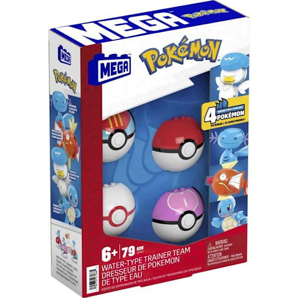 MEGA Pokémon-Træner af Vandtype Pokémon - Byggesæt - 6 år+- JCT42
