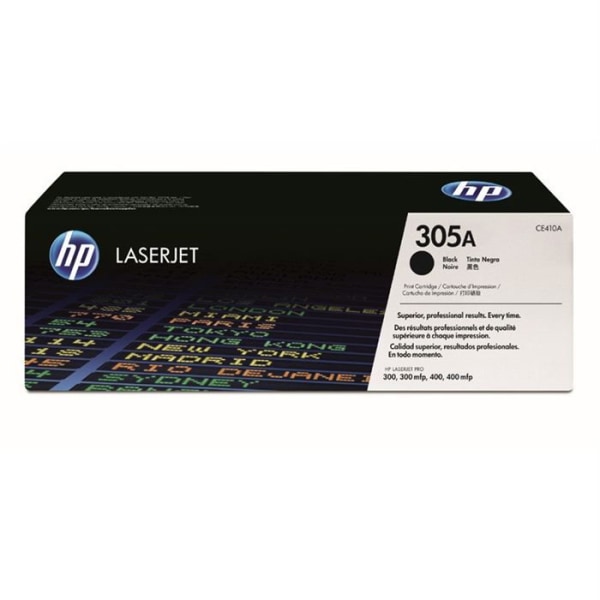 HP 305A (CE410A) svart tonerkassett för LaserJet Pro 300/400-skrivare - Kapacitet 2200 sidor