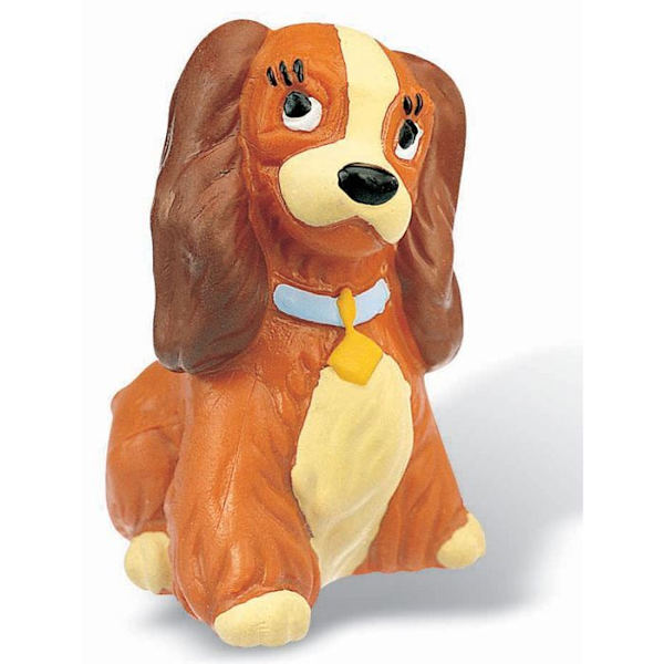 Belle figurin från Lady and the Tramp - BULLY - 12445 - 4cm - Handmålad Orange, brun och flerfärgad