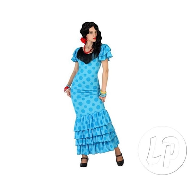 ATOSA blå flamenco kostume til kvinder - Str. XS/S - Voksen