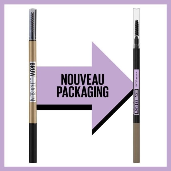 Maybelline Brow Ultra Slim mørkebrun øjenbrynsblyant Sort Brun