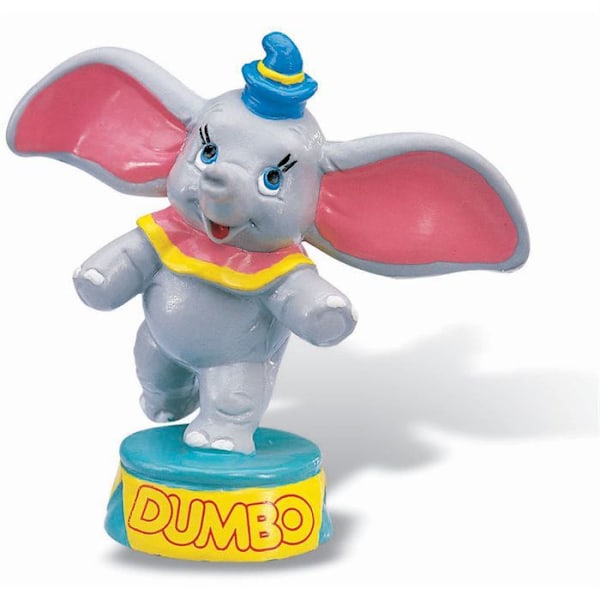 Figuriini Dumbo - BULLYLAND - 7 cm - Harmaa ja vaaleanpunainen - Aikuisille ja lapsille yli 3-vuotiaille Grå och rosa