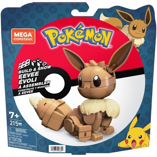 Mega Construx - Pokémon Eevee att montera - Byggstenar - Från 7 år HDL84 Beige och brun