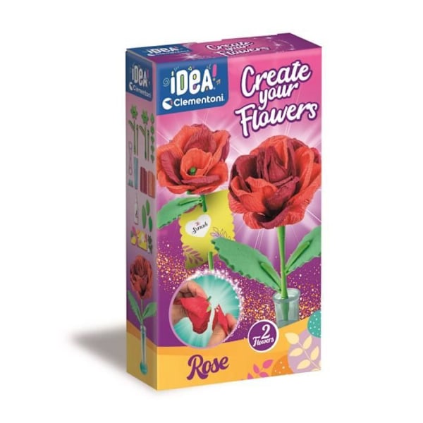CLEMENTONI - Skapa dina blommor - Rosa Rosa