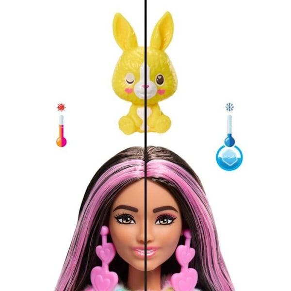 Barbie-Barbie Cutie Reveal-färgglad drömkanindocka med 10 överraskningar HRK38 Flerfärgad