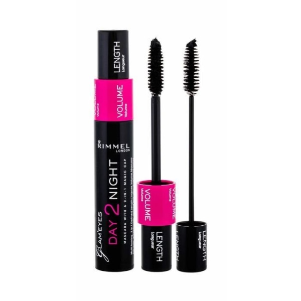 Rimmel London 9,5 Ml Dag 2 Nat, 001 Sort, Mascara 001 Svart