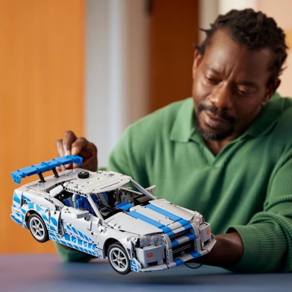 LEGO Technic 42210 Bil Nissan Skyline GT-R (R34) 2 Fast 2 Furious - Set för Vuxna Svart grå