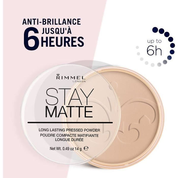 RIMMEL Nu Protege Stay Matte Mattifying Powder - 003 Peach Glow - 14g 003 Peach Glow