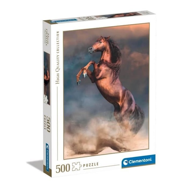 500 brikker puslespil - CLEMENTONI - Vild rød hingst - Dyr - Interiør - Barn