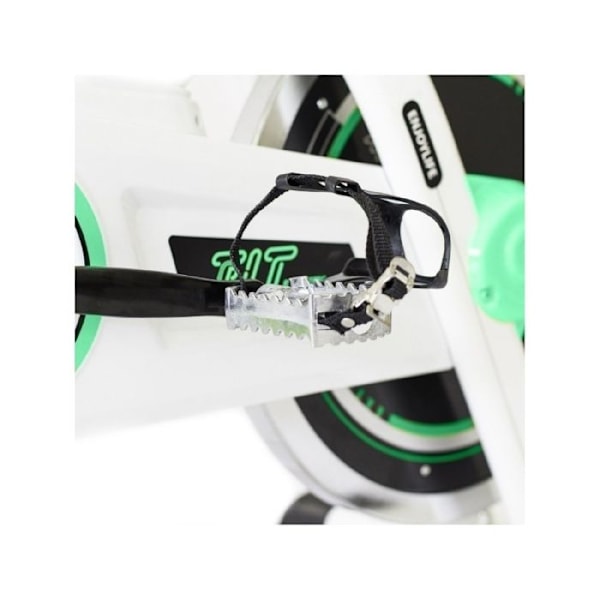 Cecotec Spin Extreme Professional Spinning Bike - 16 kg Svinghjul - Hvid, Sort og Grøn Vitt, svart och grönt