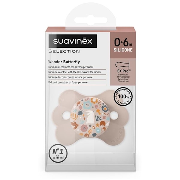 Suavinex, Wonderland, Symmetrisk napp SXPro 0/6 månader - Wonderland Rosa