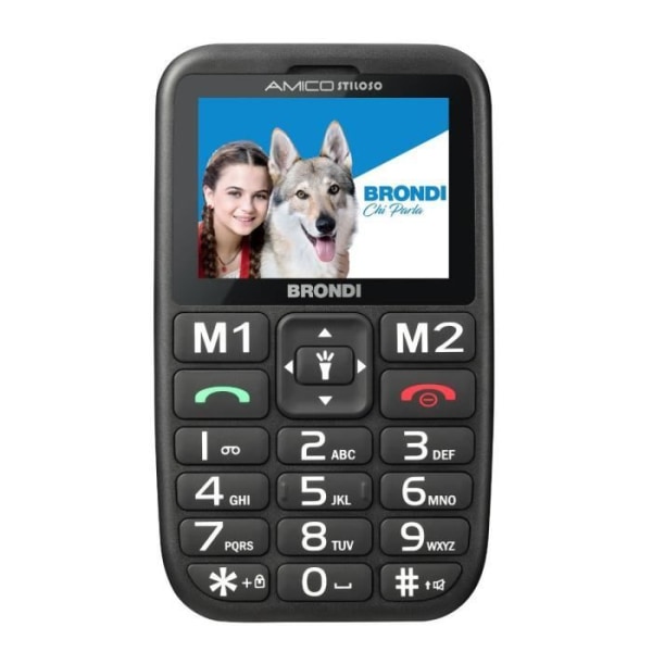 BRONDI BRD10279060 Svart telefon - Dual SIM, Bluetooth, 1,3 MP kamera