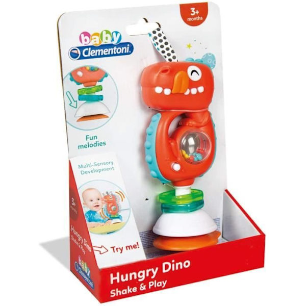 Muziekdino Rattle - CLEMENTONI - Punainen - Vauva - Muovi Röd