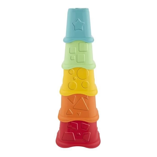 Varhaisopetuslelu - CHICCO - 2 in 1 ECO pinottava kuutio - Sekalainen - Punainen - 6 kuukautta - 3 vuotta
