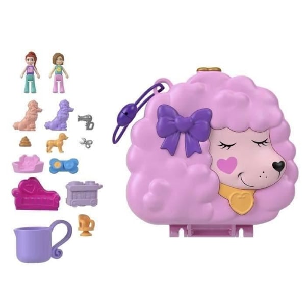 Polly Pocket - Koiranhoitopakkaus, mukaan lukien 2 hahmoa ja 12 lisävarustetta HKV35 Flerfärgad