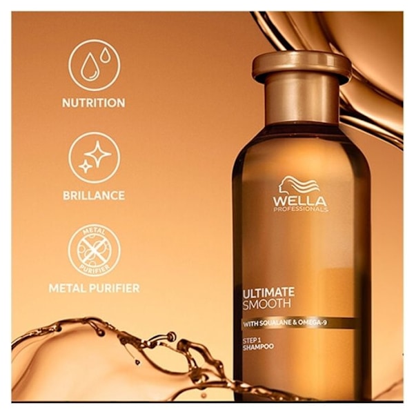 Shampoo - Wella - Ultimate Smooth - 250ml - Tørt hår - Nærende