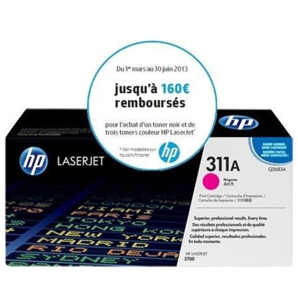 HP Magenta Q2683A tonerkassett - 6000 sidor - Laser - Color LaserJet 3700