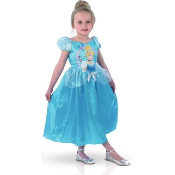 Klassisk sagostund Askungens kostym - Disneyprinsessor - Rubiner - Tjej - Blå - Från 3 år