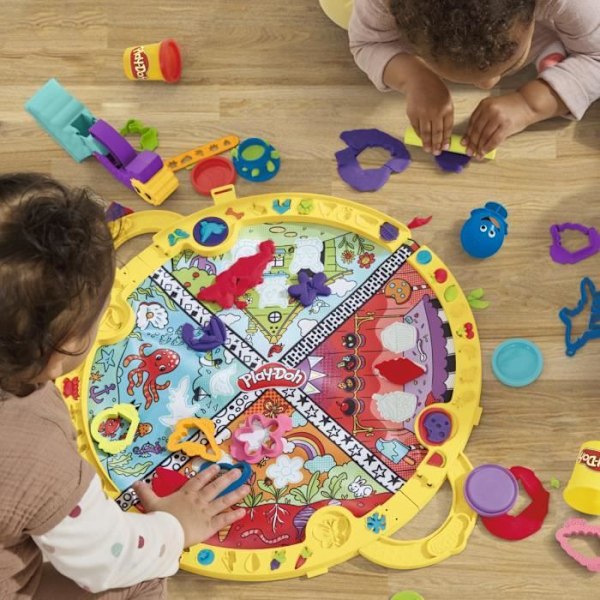 Play-Doh rejsemåtte, opdagelsesboks med modelleringsdej, kunstneriske hobbyer, legetøj til børn fra 3 år og opefter Flerfärgad