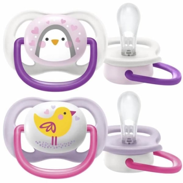 Avent Ultra Air Nappar 0-6 månader Girl Chick Penguin Rosa, Gul