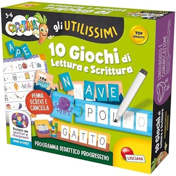Læse- og skrivelege - Liscianigiochi - Gulerod - Progressivt uddannelsesprogram - Barn - Blandet