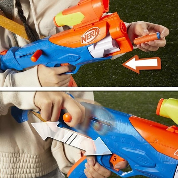 Nerf N Series Gear Up Pack, 3 Blasters, 18 Nerf N1 Darts endast kompatibel med Nerf N Series Blasters Flerfärgad