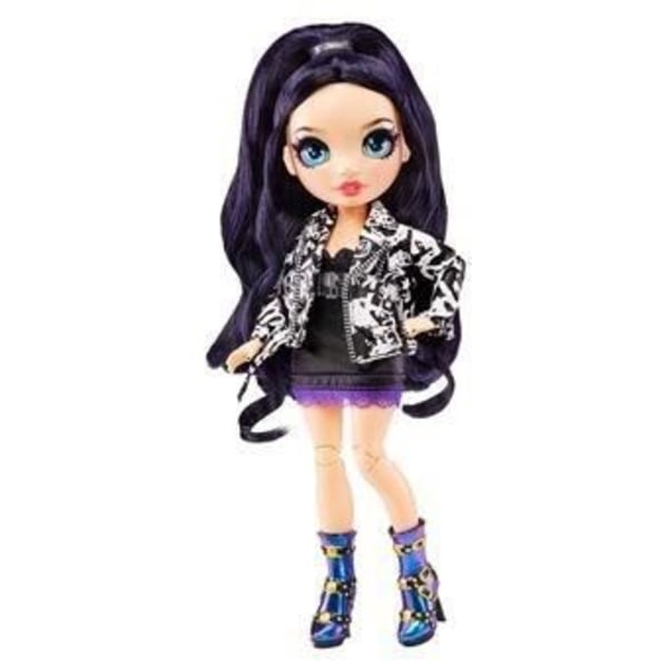 Rainbow High - Shadow High - Ainsley Slater - 27 cm modedocka med 3 outfits och accessoarer - från 6 till 12 år gammal Svart, vit, skimrande, guld, rosa, 